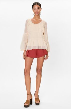 Rebecca Taylor Skye Blouse in Cream at Nordstrom, Size X-Small