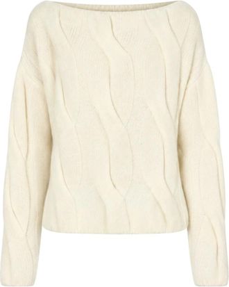 Liviana Conti Maglione Girocollo a Treccia - - Knitwear - Donna - Bianco - M