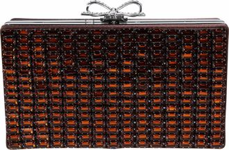 Self Portrait Textured Chainmail Clutch