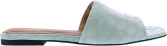 Toral Shoes Tl-12618 Slider - Dames - Sandalen - Groen - 37 EU - Leer - Schoenen
