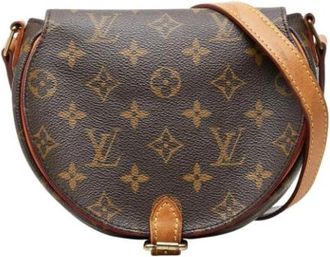Louis Vuitton Pre-owned Monogram Canvas Shoulder Bag - Dames - Vintage Schoudertas - Bruin - ONE Size - Leer - Vintage