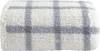 Eddie Bauer Bunkhouse Plaid Faux Shearling Throw Blanket in Grey at Nordstrom Rack