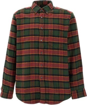 Portuguese Flannel Camicia a Quadri in Flanella - - Shirts - Uomo - Multicolore - L
