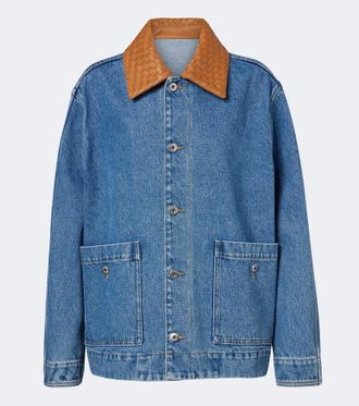 Bottega Veneta Intrecciato oversized denim jacket