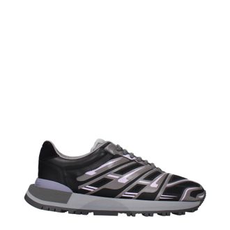 Maison Margiela Herrens Sneakers aus Stoff in Schwarz/Rehbraun