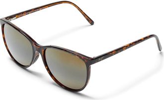 Maui Jim Ocean Polarized Fashion Womens Sunglasses Shiny Dark Havana : 57mm, Glass Lenses/Nylon