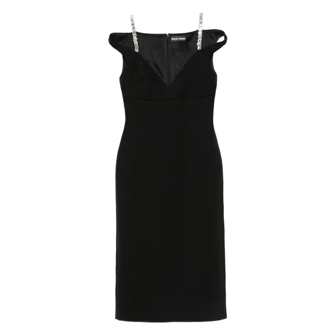 DAVID KOMA Black Sleeveless V-Neck Dress from 933.08 - on Stylight