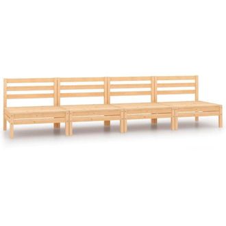 vidaXL Vidaxl - Divani Centrali da Giardino 4 pz in Legno Massello di Pino