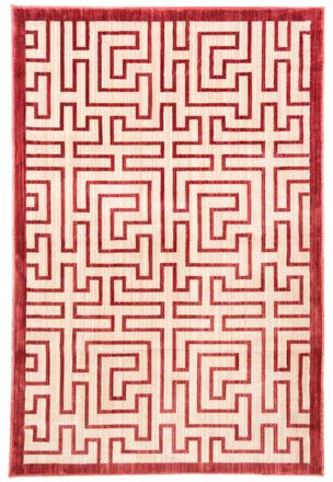 Safavieh Alfombra poli&eacute;ster giallo/rosso 122 x 183 cm