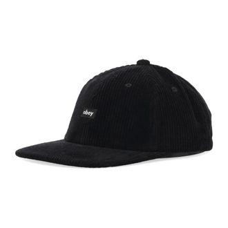 Obey Velvet Flat Visor Cap Zwart - Heren - Petten - Zwart - ONE Size - Katoen - Accessoires