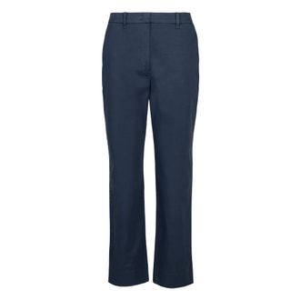 Bomboogie Pantalones Palazzo de Sat&eacute;n de Algod&oacute;n - Trousers - Mujer - Azul - 2XS