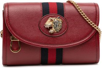 Gucci Pre-owned Gucci Mini Leather Rajah Web Chain Crossbody Ladies 573797-562600