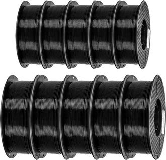 OEM Filamento Pla Para Impresoras 3d, 1,75 Mm De Di&aacute;metro, Rollo De 1 Kg, Petg De 10 Kg, Negro