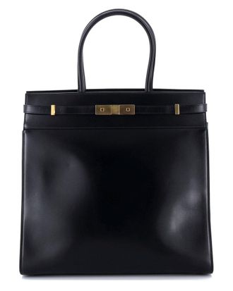 Saint Laurent Black Leather Manhattan Tote North South (Authentic Pre-Loved)