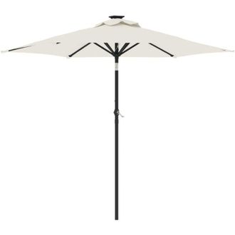 vidaXL Sombrilla De Jard&iacute;n Con Poste De Acero Blanca 225x225x212 Cm Vidaxl