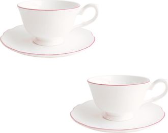 Twig New York Amelie Set of 2 Espresso Cups & Saucers in Roseate at Nordstrom