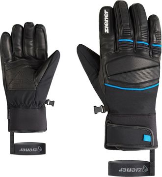 Ziener Skihandschuhe ZIENER GOMIN-Z AS glove man, Herren, Gr. 10.5, schwarz (schwarz.persian blau), Materialmix, Handschuhe Skihandschuhe
