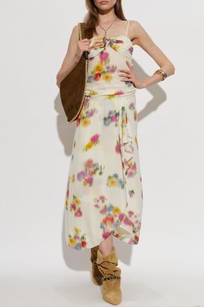 Isabel Marant Silk Skirt Vanille, Womens, Cream