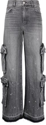 Amiri Baggy Cargo wide-leg jeans - women - Cotton - 27 - Grey