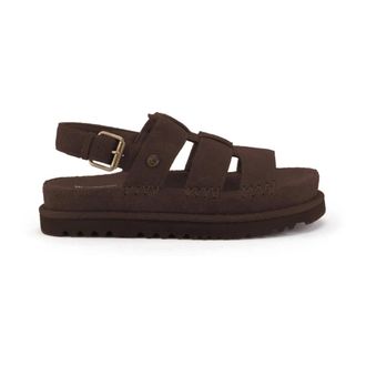 Warmbat Schoenen, Dames, Bruin, 40 EU, Su&egrave;de, Wenlock Platte Sandaal