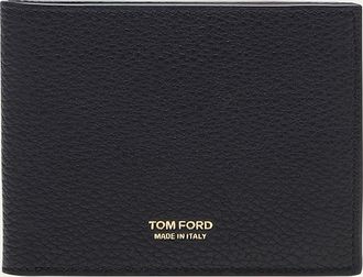 Tom Ford Mens Grained Leather T-Line Bifold Wallet