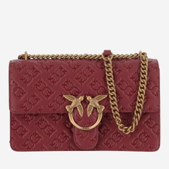 Pinko Leather pouch with shoulder strap Woman One Size from