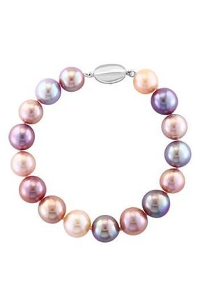 Effy Sterling Silver Freshwater Pearl Bracelet in Purple Multi at Nordstrom Rack