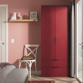 Welcome Furniture Havana Ready Assembled 2 Door 2 Drawer Wardrobe in Red Matt - Welcome Furniture | TJ Hughes