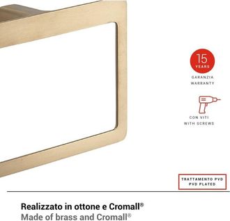 Gedy Gedy - Pi708800000 Pirenei Toallero Aro Oro Mate - Ref: Pi708800000