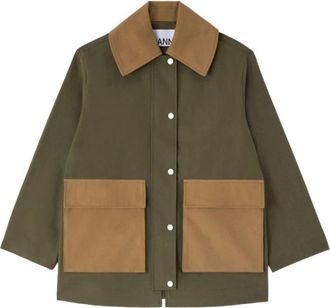 Ganni Light Jassen - Dames - Zomerjassen - Groen - L - Jassen