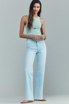 Paige Stevie 31 High-Rise Straight-Leg Jeans