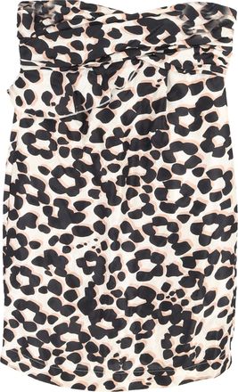 Chlo&eacute; See by Chlo&eacute; bedrukte strapless mini-jurk van zijde met dierenprint