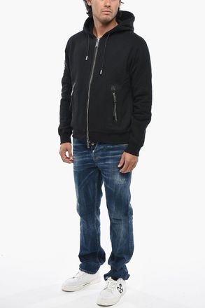 Dsquared2 DUCATI Cotton Hoodie With Logo Logo Patch Tone-On-Tone Dsquared2