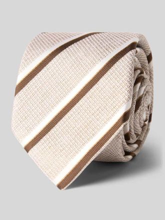 Gierremilano Seidenkrawatte aus reiner Seide mit Logo-Patch (7,5cm) in Sand, Gr&ouml;&szlig;e 1