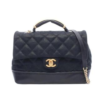 Chanel Pre-owned Matelasse Leren 2-weg Tas - Dames - Pre-owned - Zwart - Maat: ONE Size Leer