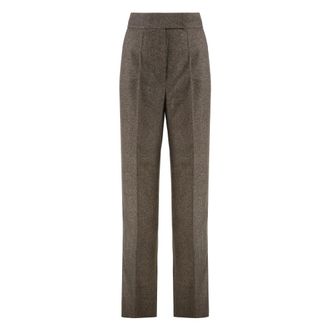 Max Mara Wool Flannel Wide-leg Trousers