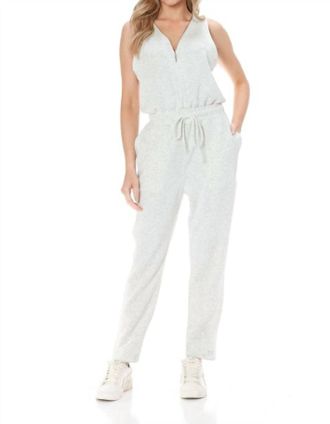 Ariella Scuba Sleeveless Jumpsuit In Heather