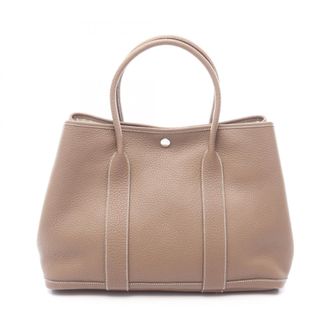 Herm&egrave;s Etoupe Gray Gray Negonda Leather Handbag Tote Bag (Pre-Owned)