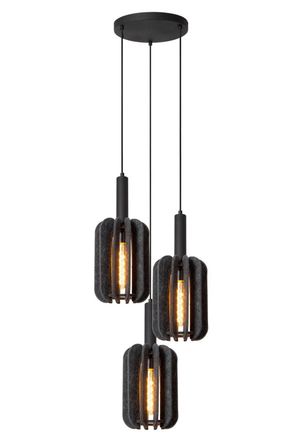 Netlighting Lucide RAFAL Pendant light 50 cm 3xE27 Grey