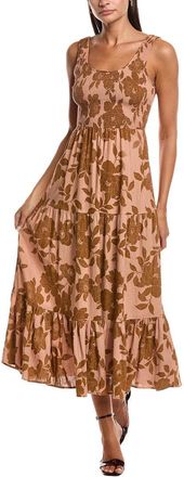 Saltwater Luxe Linen-Blend Midi Dress