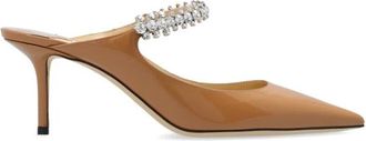 Jimmy Choo London Heeled Mules, female, Beige, Size: 6 1/2 US Heeled Sandals Bing