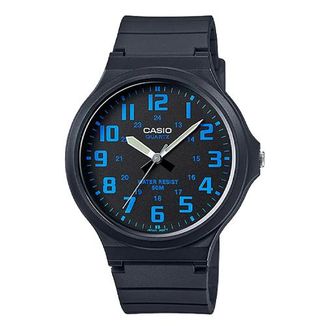Casio Mens CASIO Quartz Resin Strap Watch Case Black Dial 50m Waterproof 48*43.6*10.3mm Black Analog Mens MW240-2BV