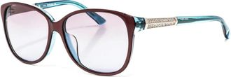 Swarovski Vierkante Acetaat Zonnebril - Dames - Zonnebrillen - Paars - ONE Size - Accessoires