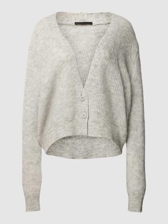 Drykorn Drykorn Cardigan aus Alpaka-Woll-Mix in Hellgrau Melange, Gr&ouml;&szlig;e M