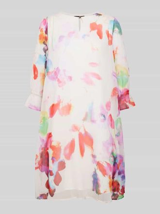 More & More More & More Knielanges Kleid mit Schlüsselloch-Ausschnitt in Weiss, Größe 40