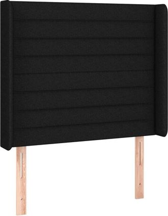 vidaXL Cabecero Con Orejas De Tela Negro 93x16x118/128 Cm Vidaxl