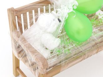 Kees Smit Kinder tuinbank 75x40x56cm/KiKabeer Groot 30cm wit