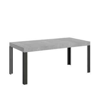 Itamoby Mesa extensible 90x200/304 cm efecto madera gris cemento, hierro