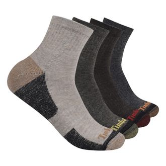 Timberland Mens 4 Pack Comfort Low Quarter Socks