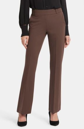 NYDJ Pull-On Flare Leg Ponte Knit Trousers in Coffee Bean at Nordstrom, Size Xx-Small